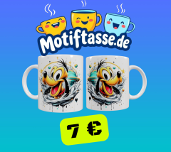 Fröhliche Cartoon-Hunde Tasse – Buntes Splash-Design (330 ml)