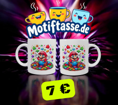 Bunte Puzzle-Helden Keramik-Tasse – 330 ml