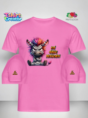 Freches Zebra T-Shirt – „Ich hasse Menschen“ Motiv