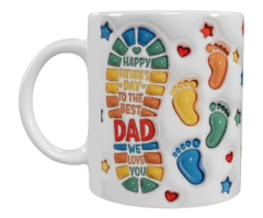 Spruch-Tasse „Best Dad Ever“ – Keramik (330 ml)