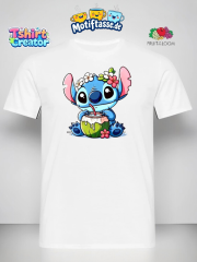 Stitch mit Kokosnuss & Blumenkranz – Süßes Sommer T-Shirt