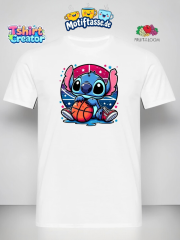 Stitch Basketball T-Shirt – Süßes Alien mit Sportstyle