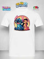 Lilo & Stitch T-Shirt – Süßes Duo im Sonnenkreis
