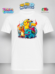 Pokemon T-Shirt mit ikonischem Trio