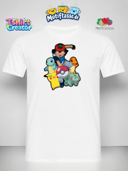 Pokémon T-Shirt – Klassisches Trainer & Starter Design