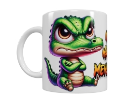 Frecher Krokodil-Style – „Ich hasse Menschen“ Keramik-Tasse (330 ml)