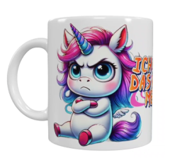 Grimmiges Einhorn Keramik-Tasse – „Ich kann das nicht mehr“ (330 ml)