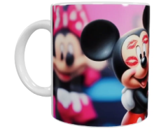 Mickey & Minnie Keramik-Tasse – Liebevolles Cartoon-Motiv (330 ml)