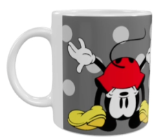 Mickey Mouse Keramik-Tasse – Grau mit Punktemuster (330 ml)
